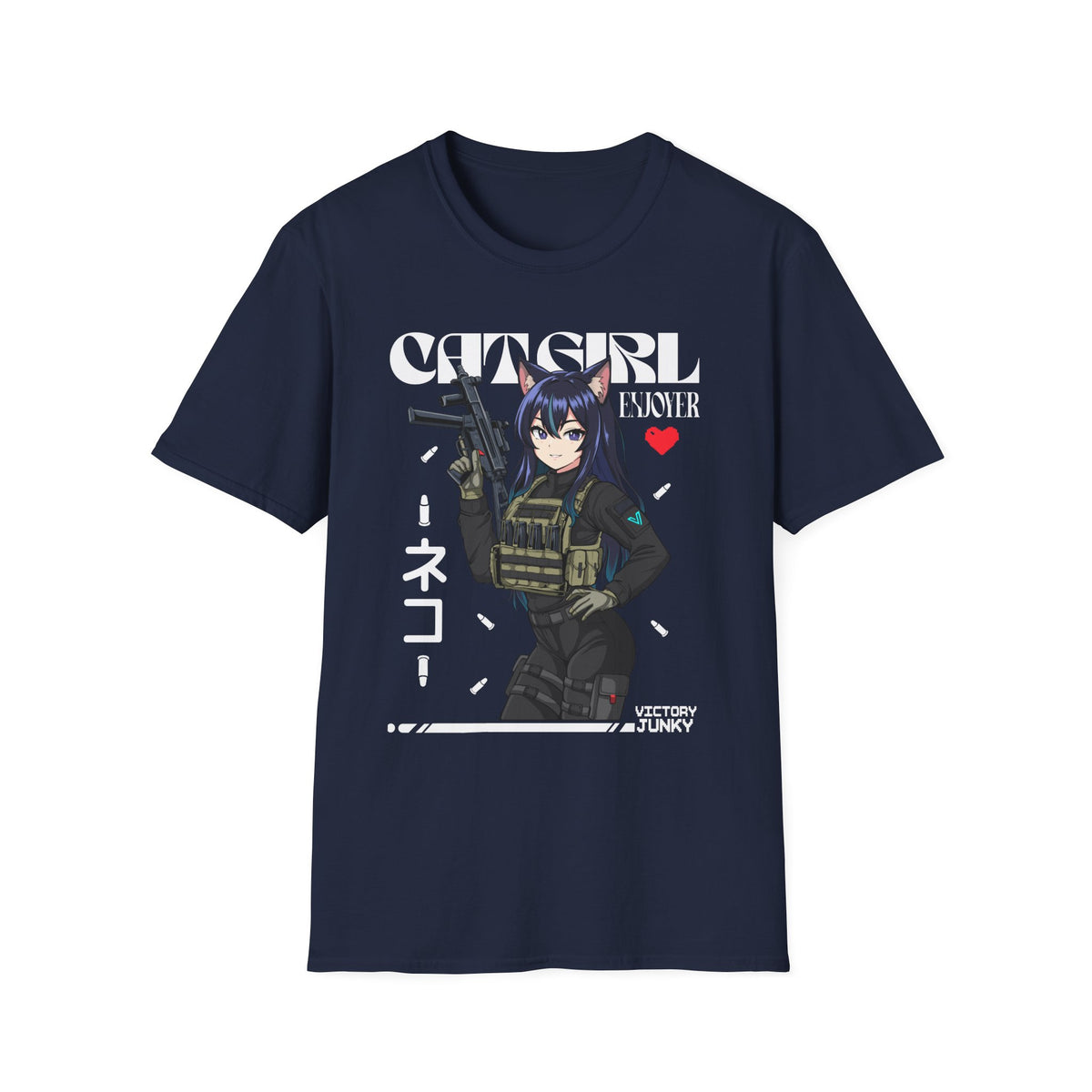 Catgirl Enjoyer Operator T-Shirt| Front Print