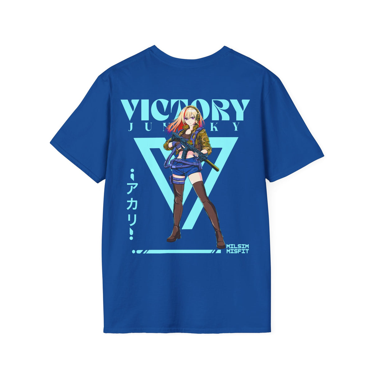 Akari Tactical Waifu| Back Print T-Shirt