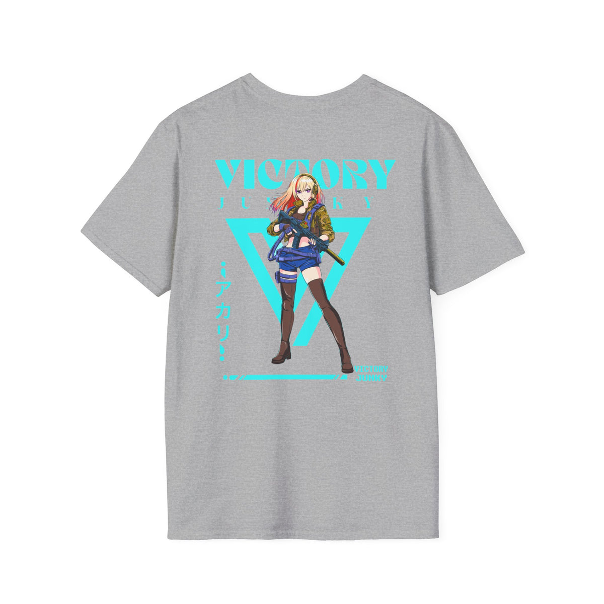 Akari Tactical Waifu| Back Print T-Shirt