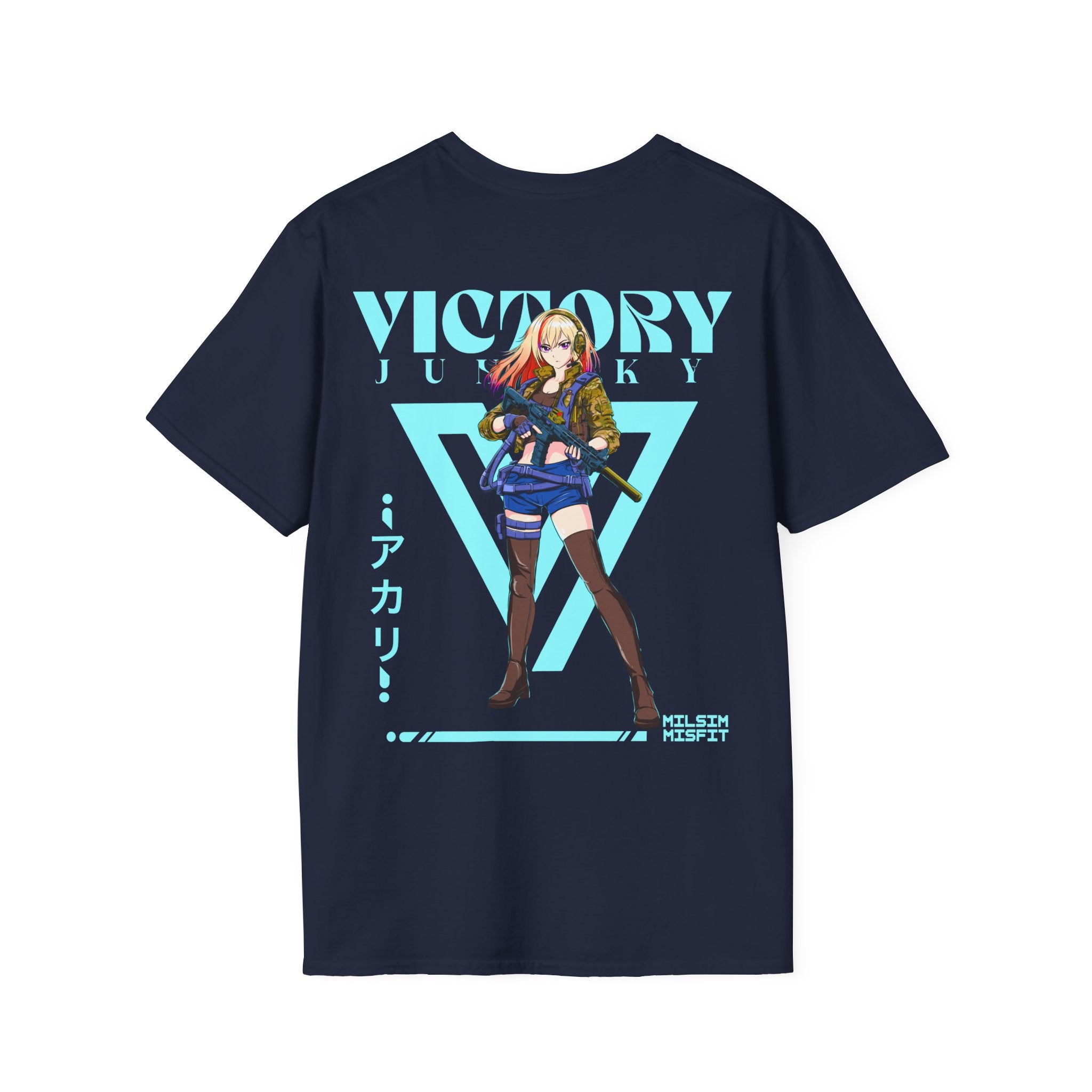 Akari Tactical Waifu| Back Print T-Shirt