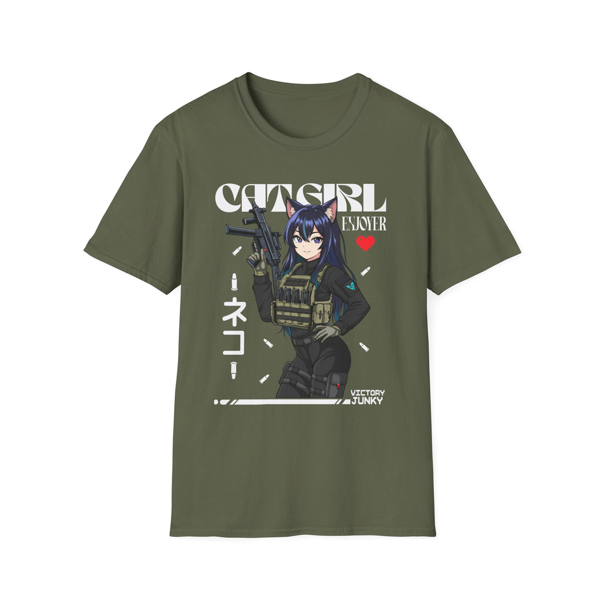 Catgirl Enjoyer Operator T-Shirt| Front Print