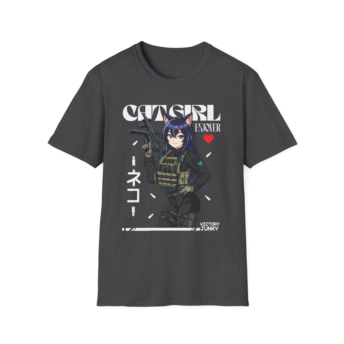 Catgirl Enjoyer Operator T-Shirt| Front Print