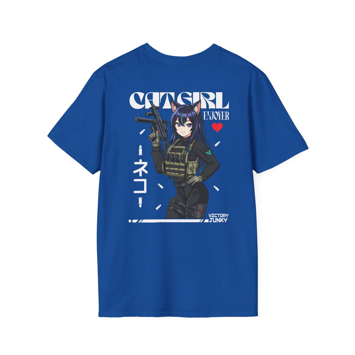 Catgirl Enjoyer Operator T-Shirt| Back Print