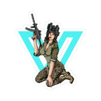 Victory Junky Pinup Sticker