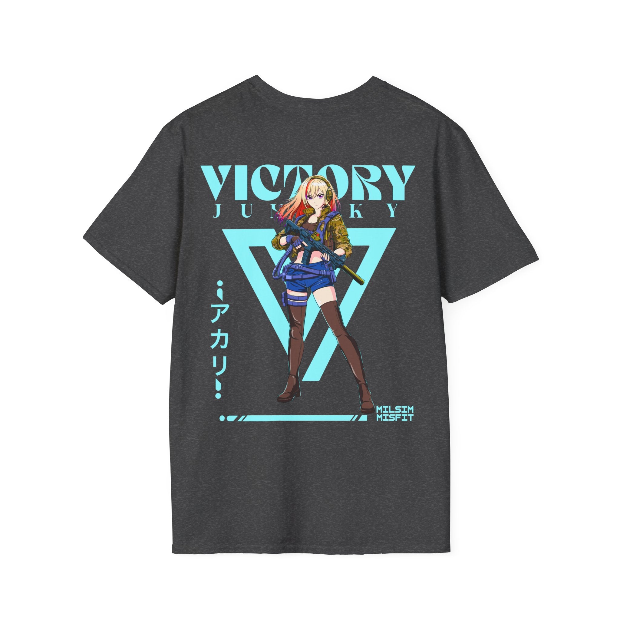 Akari Tactical Waifu| Back Print T-Shirt