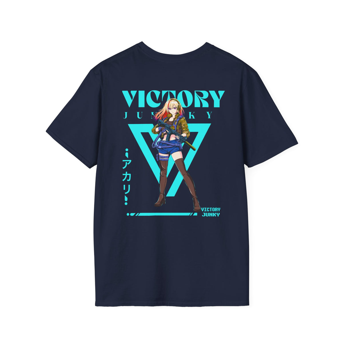 Akari Tactical Waifu| Back Print T-Shirt