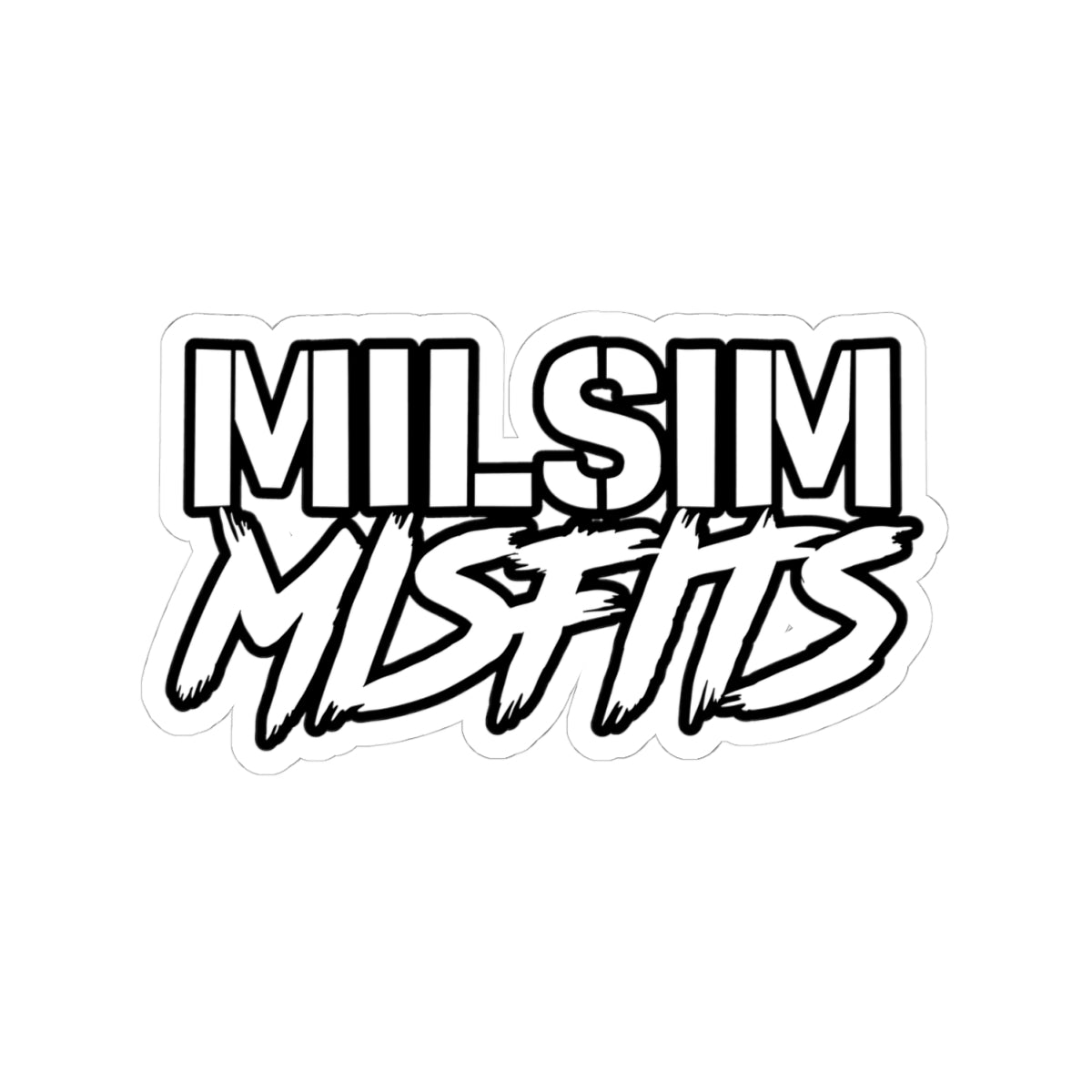 MilsimMisfits | White Sticker