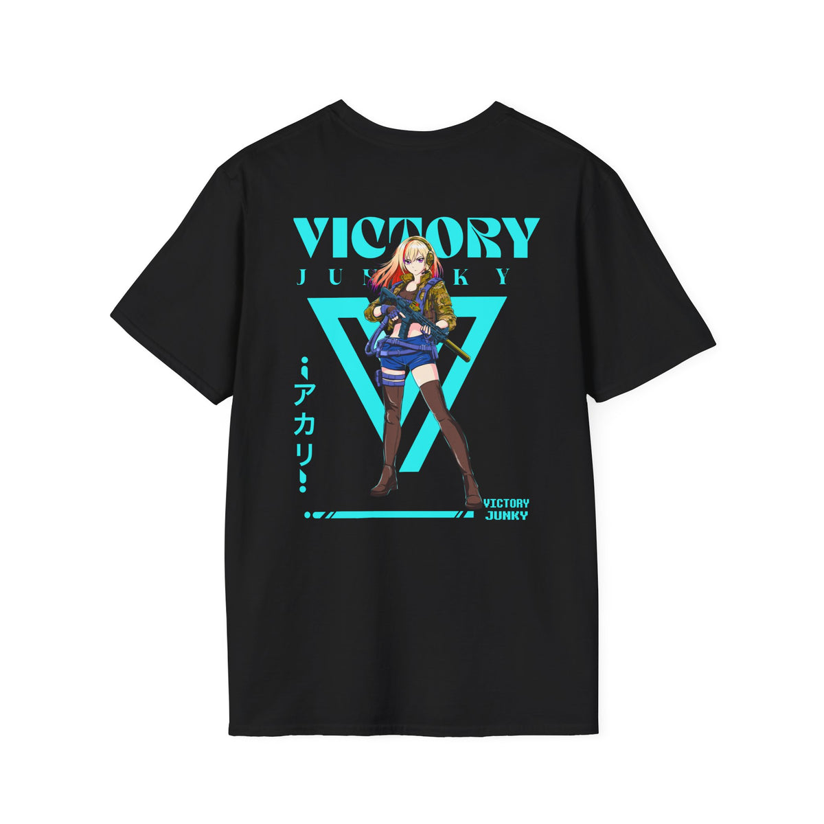 Akari Tactical Waifu| Back Print T-Shirt