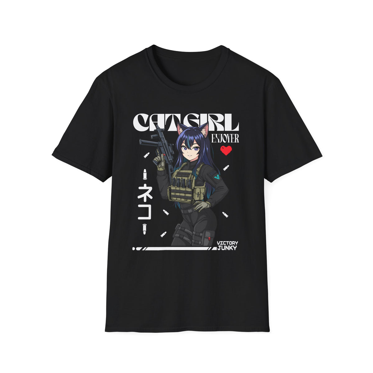 Catgirl Enjoyer Operator T-Shirt| Front Print